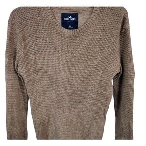 Hollister Sweater Knit Crewneck Pullover Casual Brown Comfy XS